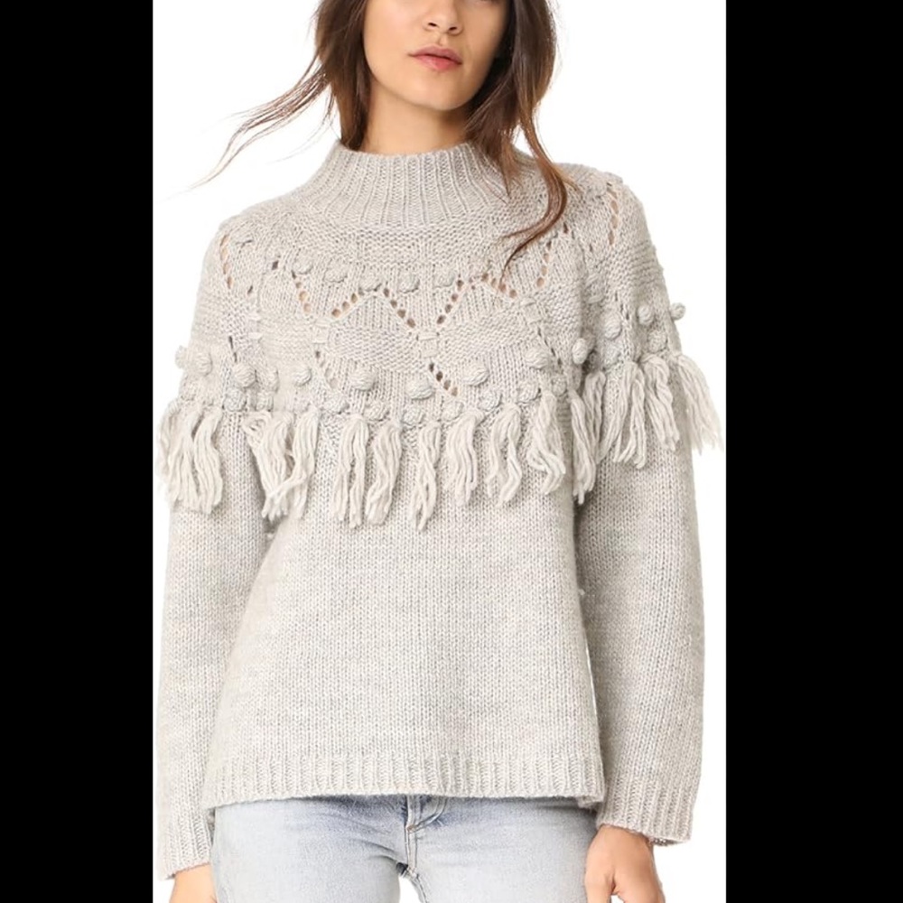 Rachel Zoe Tassel Fringe Sweater